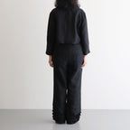 DENSELY LINEN TRIMING BOLERO #Black [no.7311]