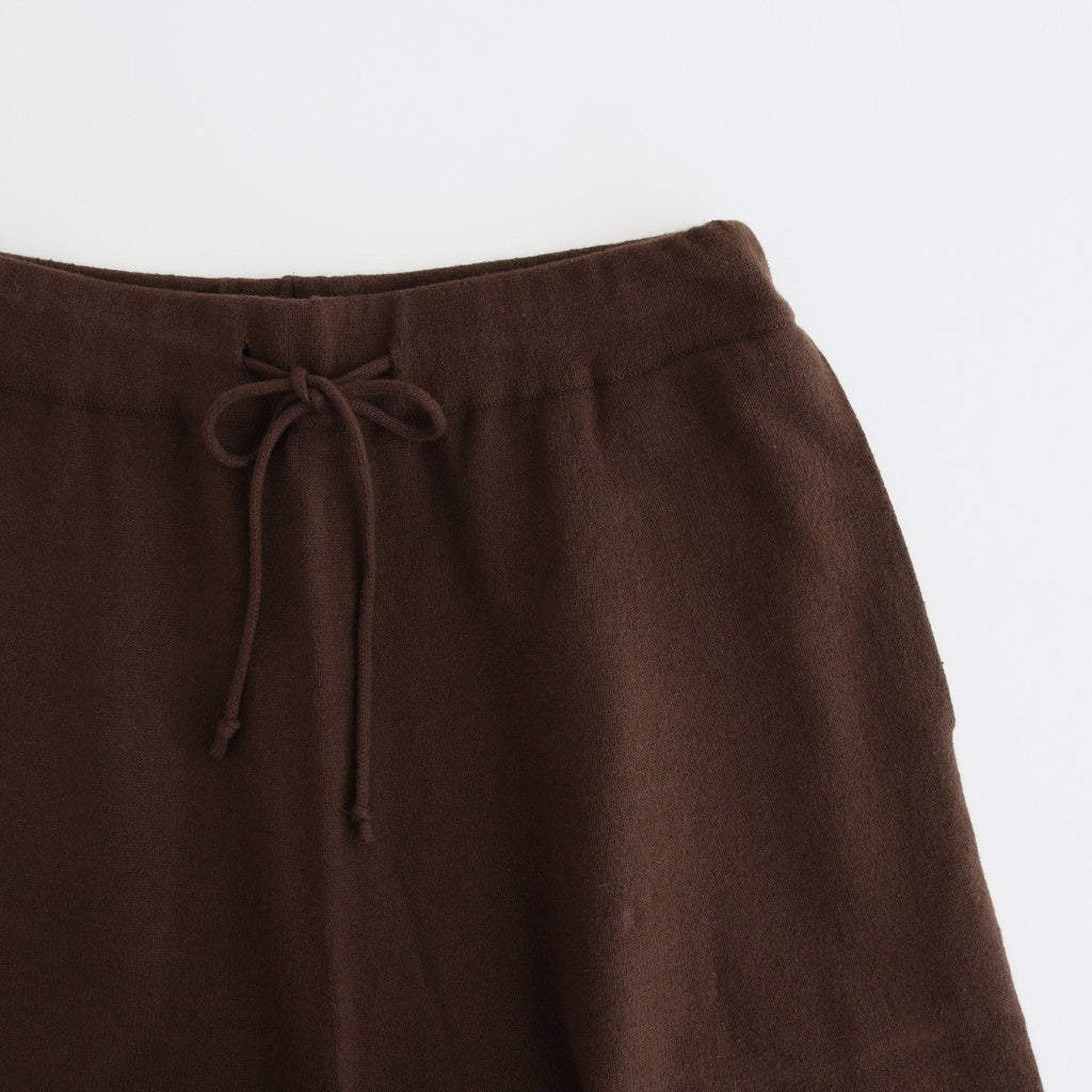 brushed silk cotton wide straight pants #dark brown [WVFL-UW103]