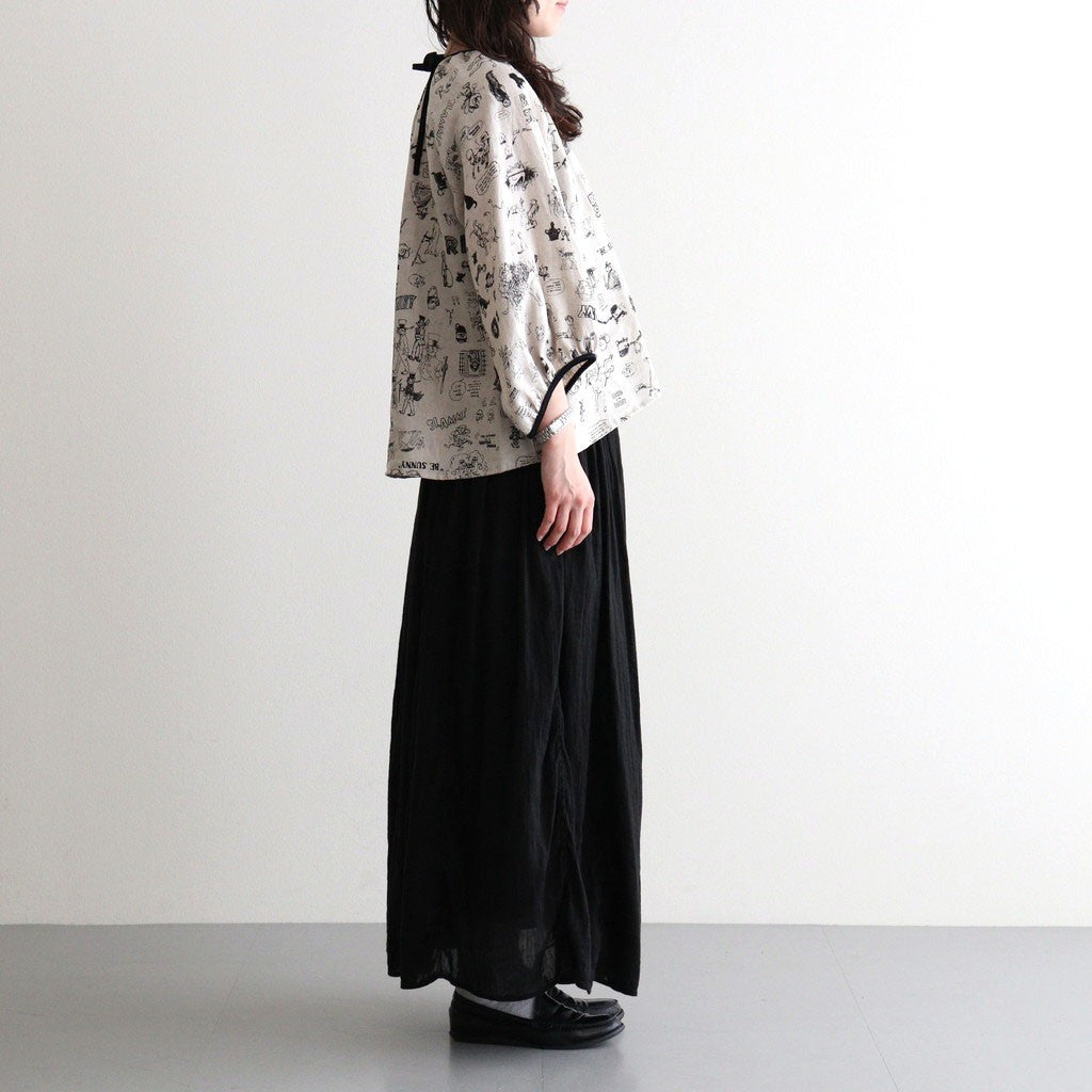 GRAFFITI GATHER SMOCK #Flax [no.7956]