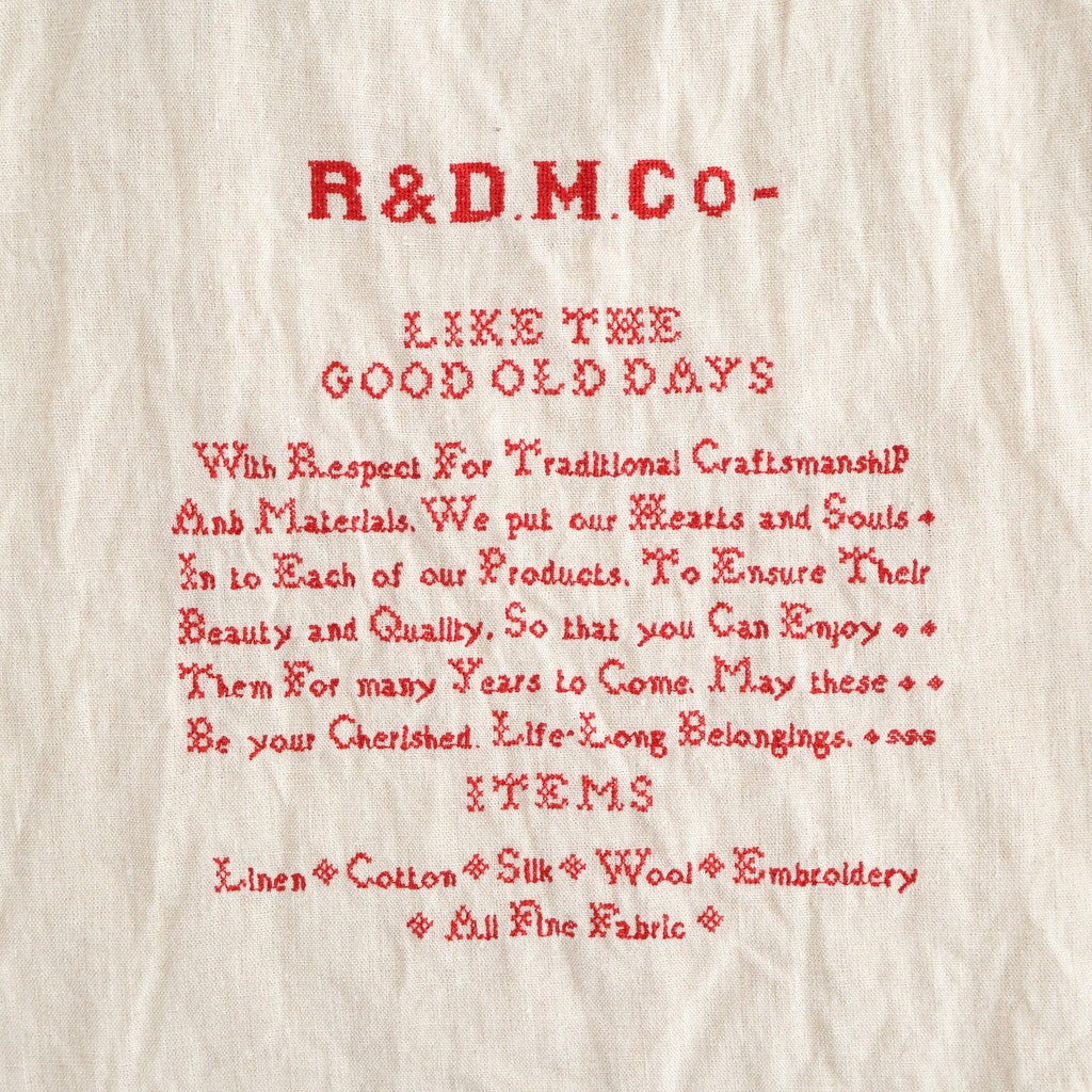 GOOD OLD DAYS CROSS STITCH BAG #Amtique White × Red [no.8006]