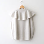 静寂：Knit cape vest #greige [13253-14106]