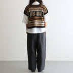 Flower Jacquard Knit Blouse #Black [261807]