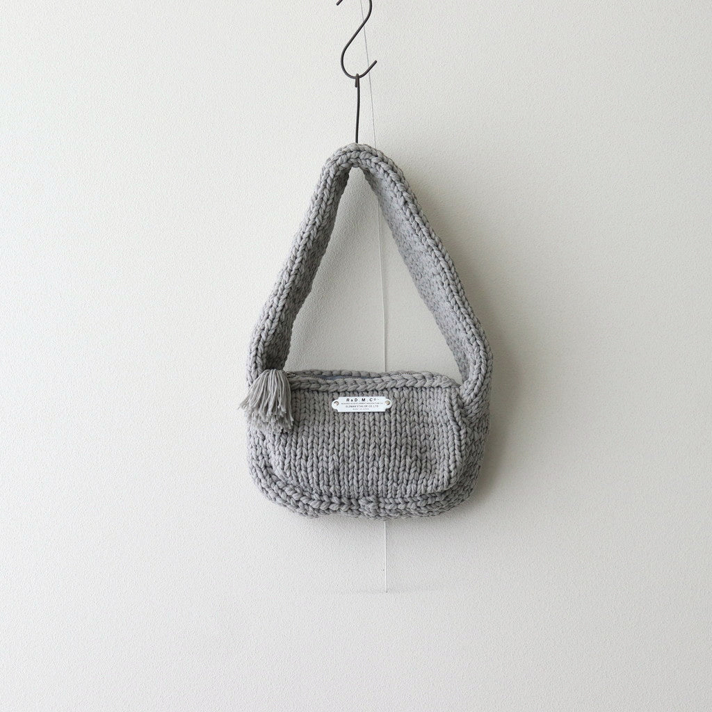 LILLIAN YARN HAND KNIT BODY BAG #gray [no.6988]