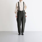 季節の夜 Poet suspender trousers #Moss green [TLF-225-pa003-Ldb]