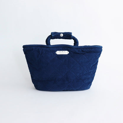 INDIGO LIGHT CORDUROY QUILTING MARCHE BAG (S) #Indigo [no.7039]