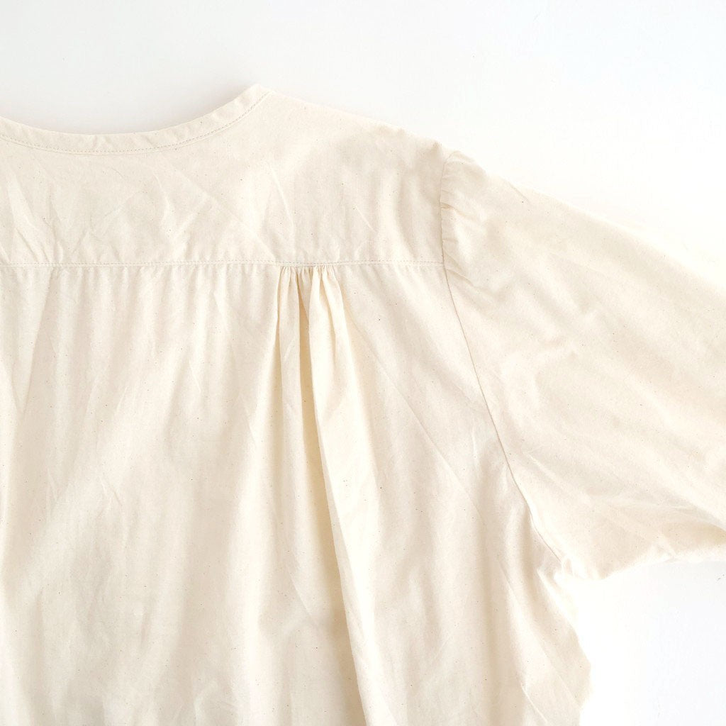 砂の記憶：Collarless shirt #ecru [11261-03107]