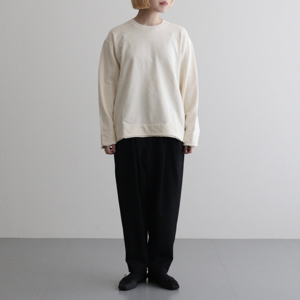 cotton open-end yarn terry sweat shirt #off white [WXSP-UW119]