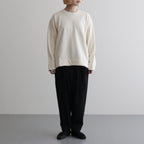 cotton open-end yarn terry sweat shirt #off white [WXSP-UW119]