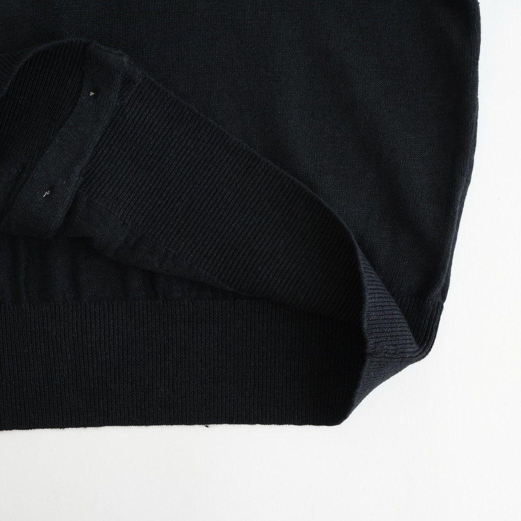 French Pure Linen クルーネックカーディガン #001 クロ [UT262KN001]