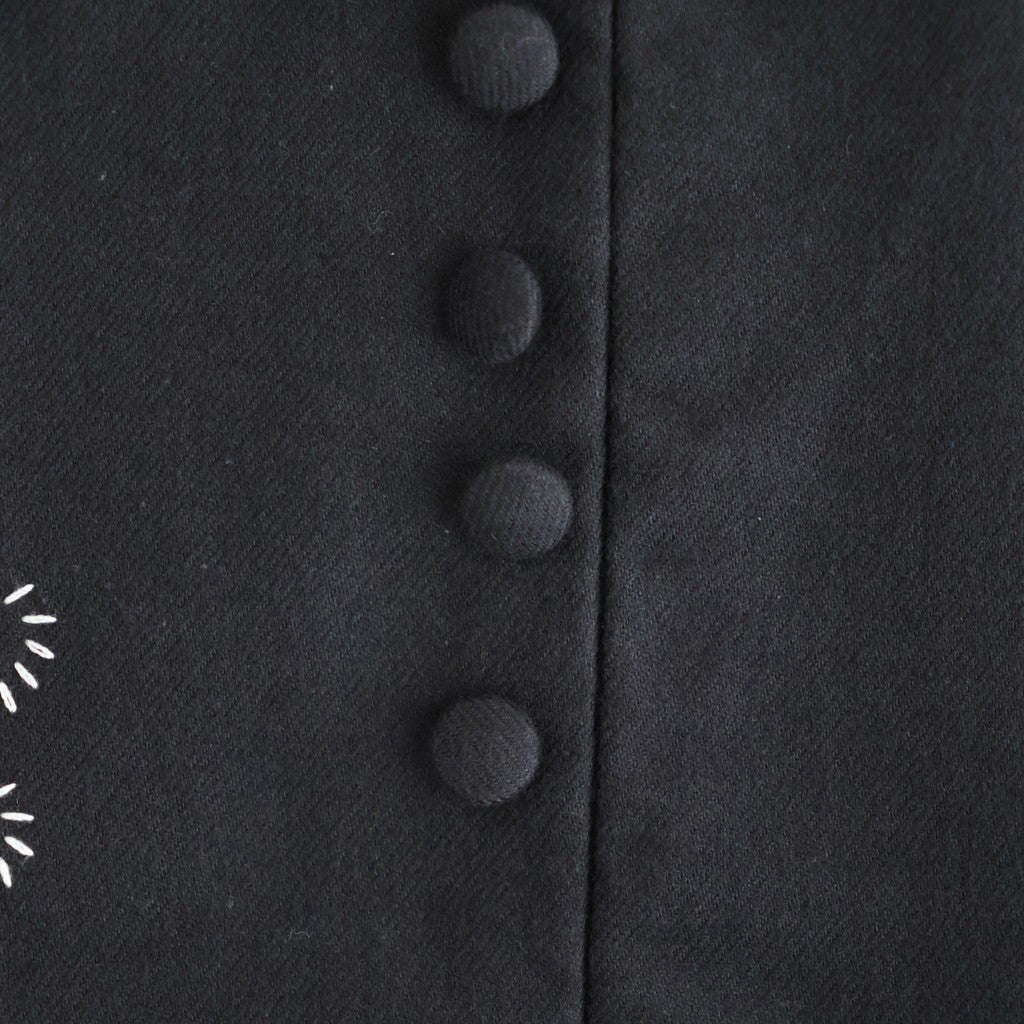 夢詠み Embroidered-Yoke dress #Black [26F-OP1412-CWF]