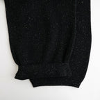 woolen cotton & silk nep wool tweed-knit pants #black tweed [WXFL-UW126]