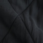 PADDED BANGALORE SILK PLAIN FRONT BUTTON SHORT COAT #9900 BLACK [NMDS25582]