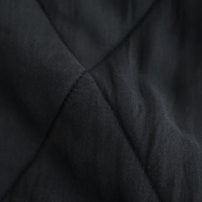 PADDED BANGALORE SILK PLAIN FRONT BUTTON SHORT COAT #9900 BLACK [NMDS25582]