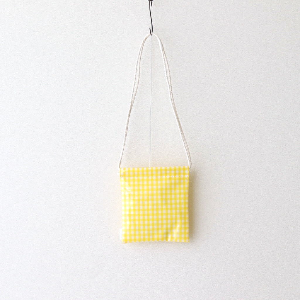 Drawstring bag POCHETTE #GINGHAM YELLOW [TMB-2137A]