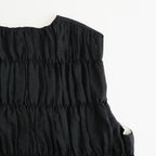 SHIRRING VEST #Black [no.8003]