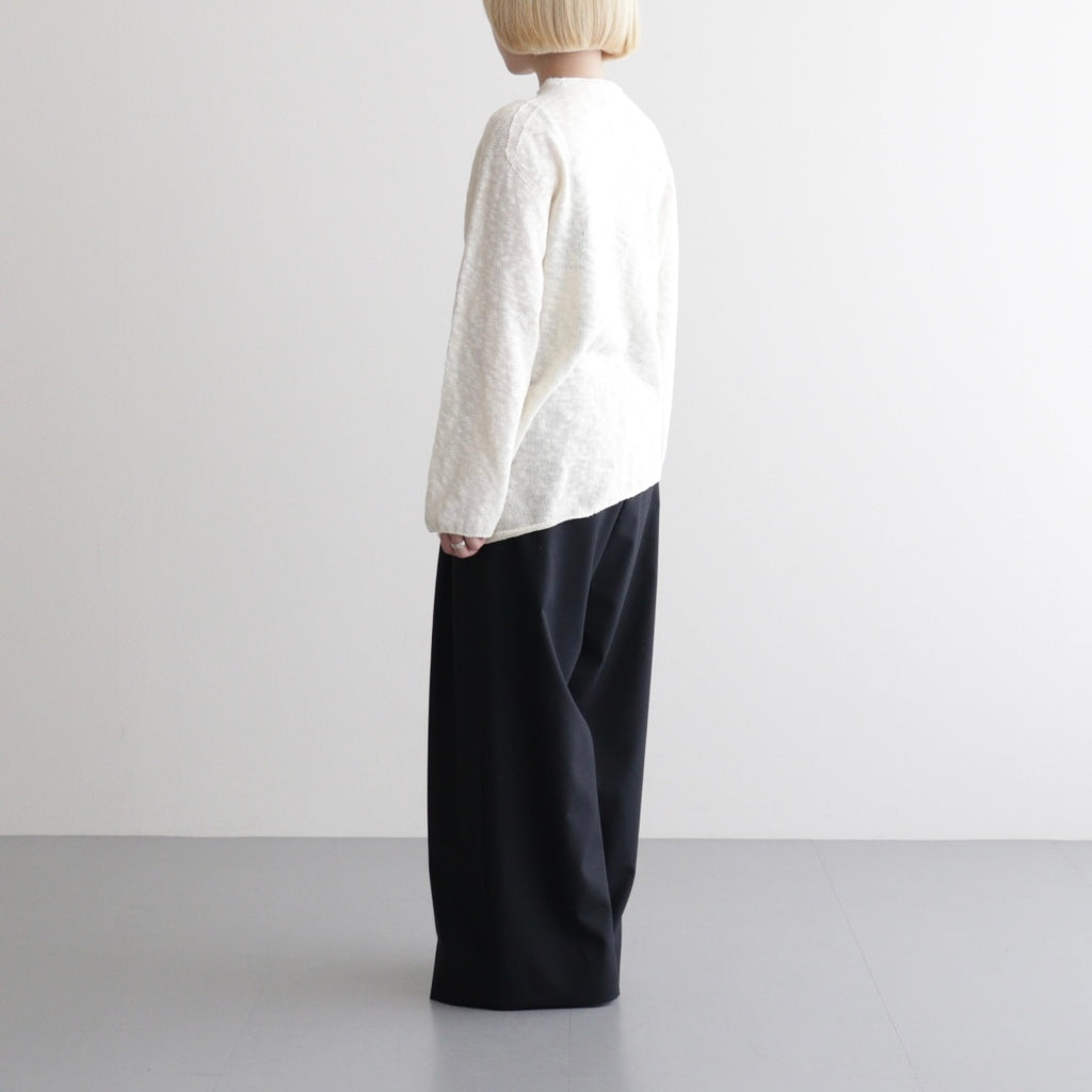 cotton & silk slub yarn bottle-neck P/O #off white [WXSP-UW125]