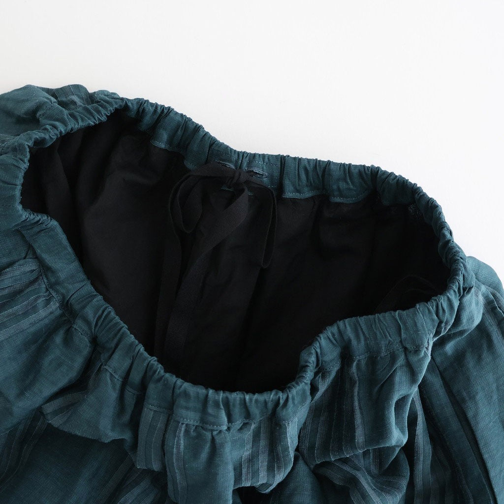 一瞬の花：Gathered pants #abyssal blue [11261-10213]
