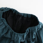 一瞬の花：Gathered pants #abyssal blue [11261-10213]