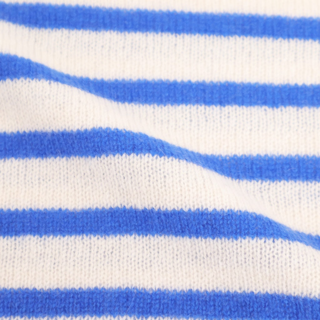 Basque pullover (boat neck) #ivory×blue [mdm02-01]