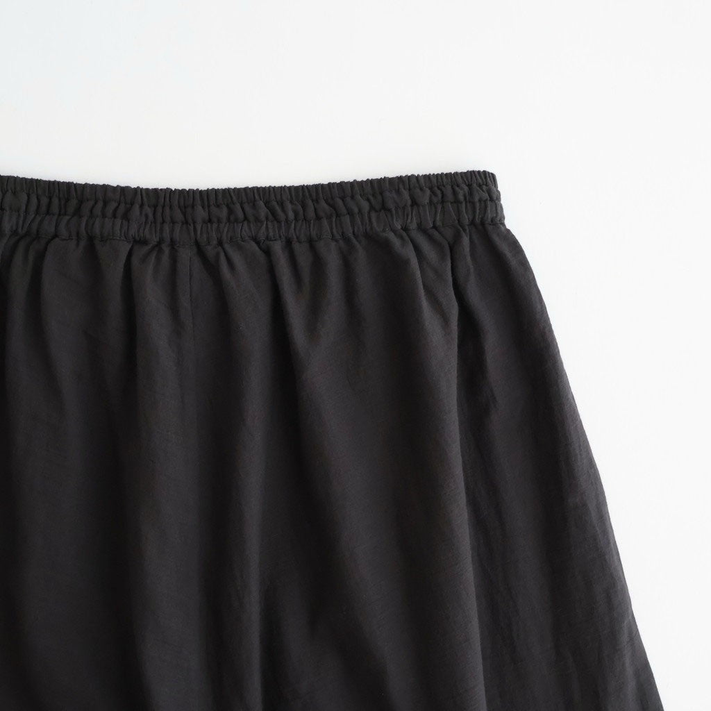80s VOILE PLAIN WITH CUT WORK LACE EASY PANTS #9900 BLACK [INSL26345]