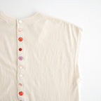 DROP CANDY BUTTON NO SLEEVE T #Natural [no.8194]