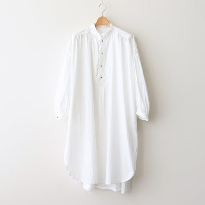 日日夜夜：Embroidery long tunic shirt #off white [13251-05307]