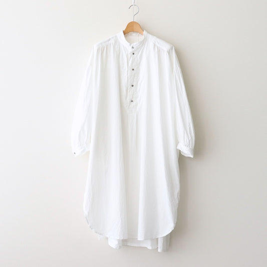 日日夜夜：Embroidery long tunic shirt #off white [13251-05307]