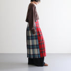 【 O'NEIL OF DUBLIN × UNFIL 】worsted wool asymmetry kilt skirt #mulch A [WVFL-UW134]