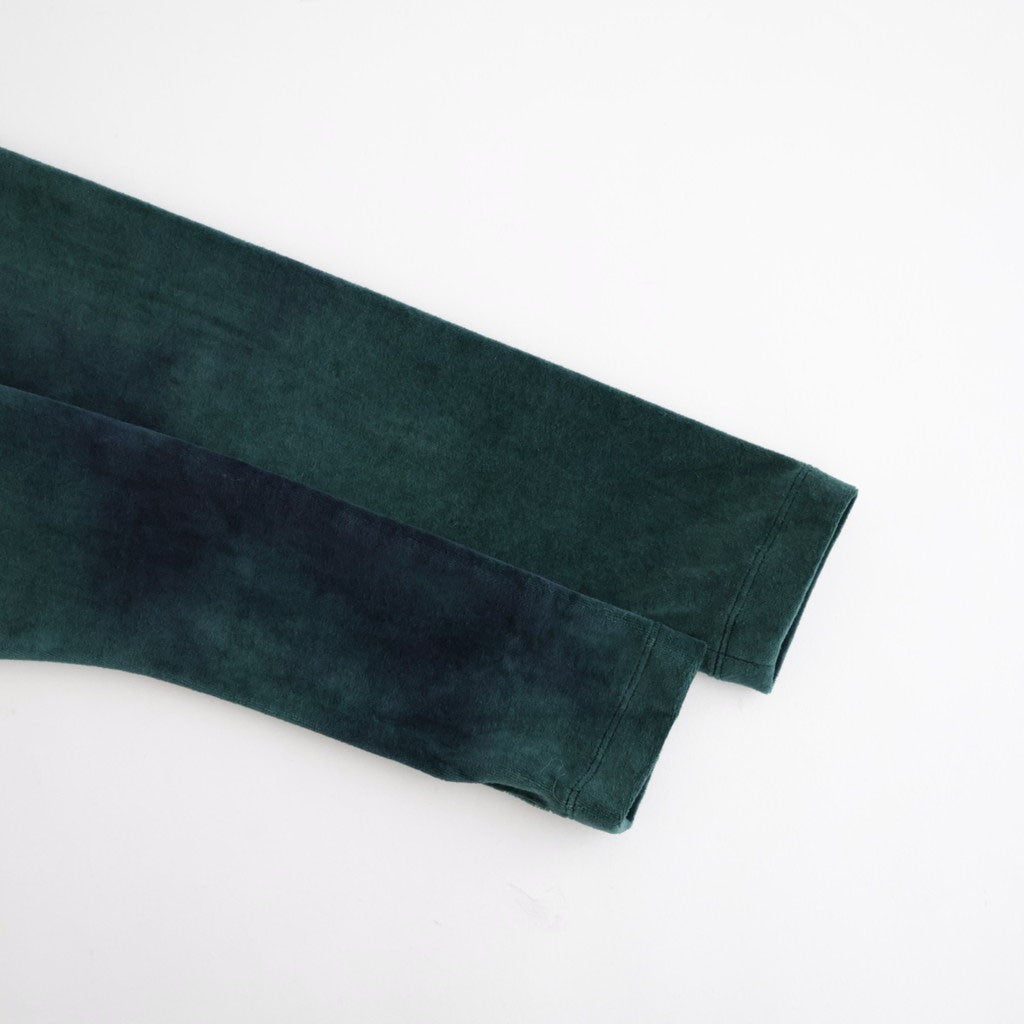 tie-dyed cotton velour high-neck P/O #navy × pine green [WXFL-UW116]