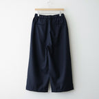 WOOL SERGE 2TUCK WIDE EASY PANTS #3900 NAVY [GNMDS2502WS]