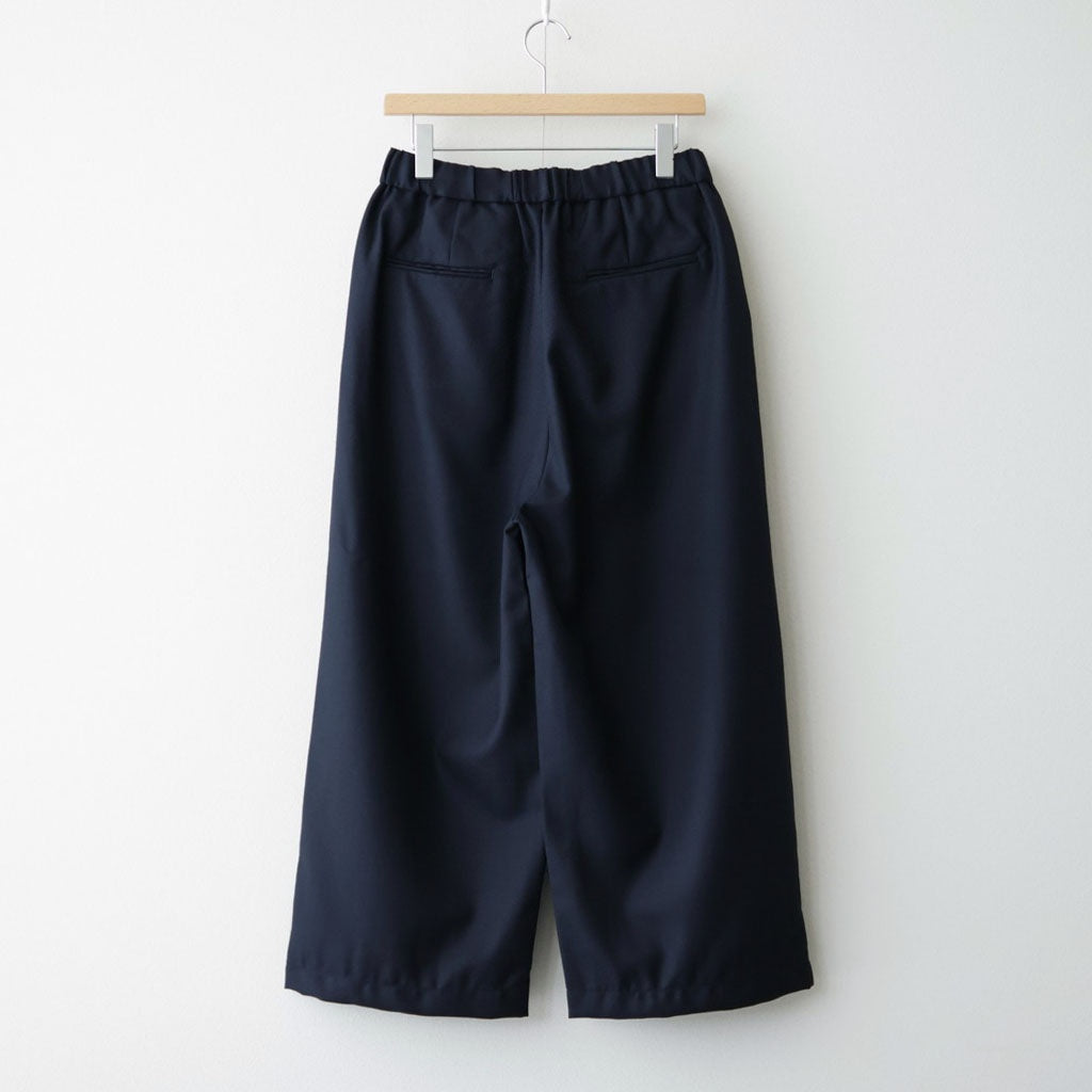 WOOL SERGE 2TUCK WIDE EASY PANTS #3900 NAVY [GNMDS2502WS]