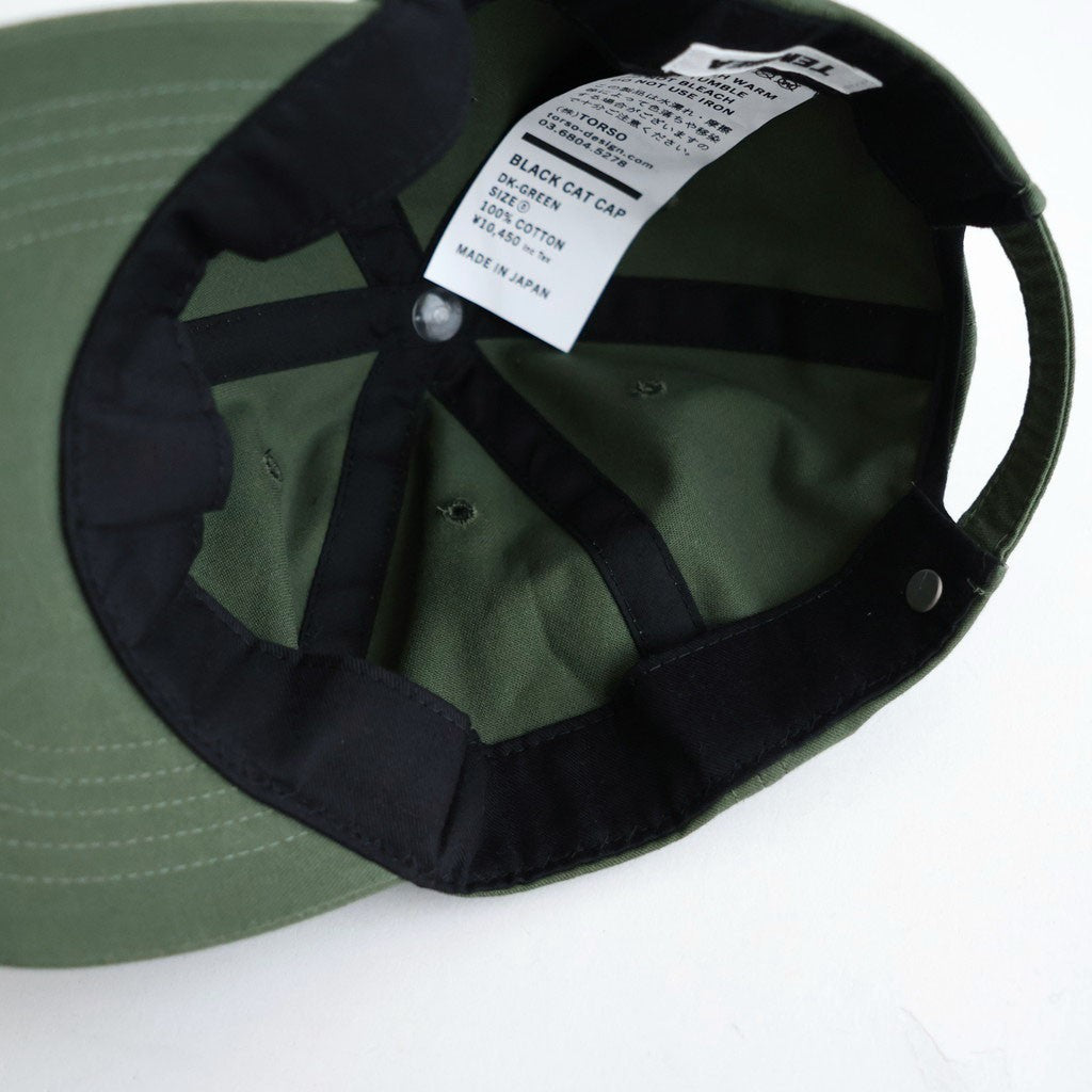 BLACK CAT CAP #TWILL DK-GREEN [TMBA-117H]