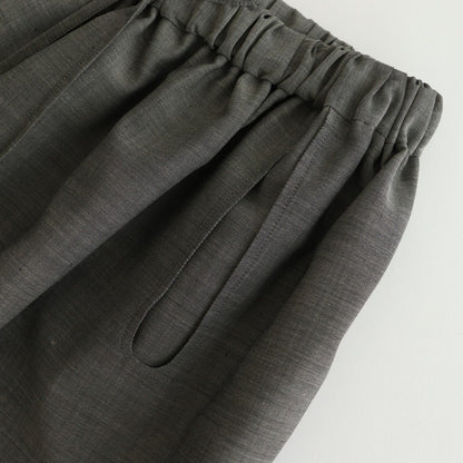 輝かしい影 Elastic waist wrap pants #Gray [TLF-225-pa004-em]