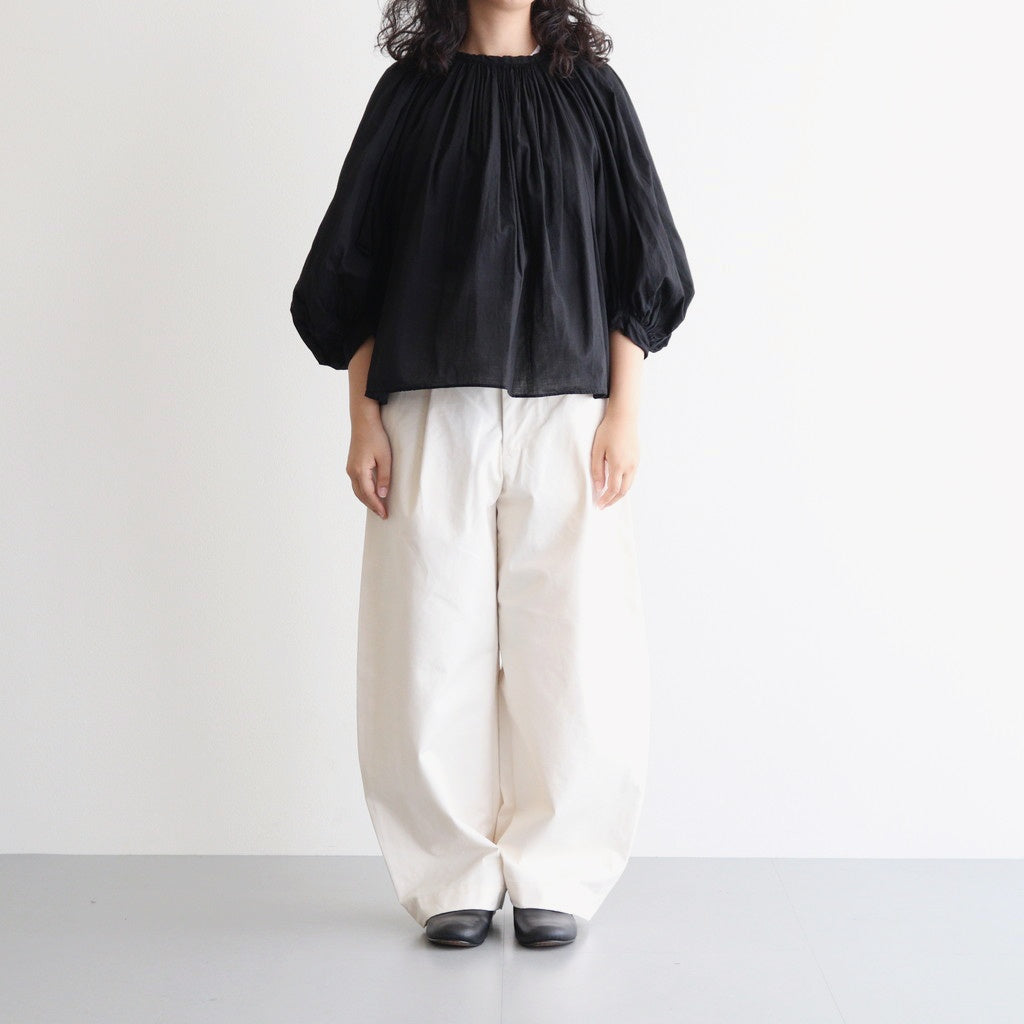 GARMENT DYE LAWN GATHER SMOCK #Black [no.7520]