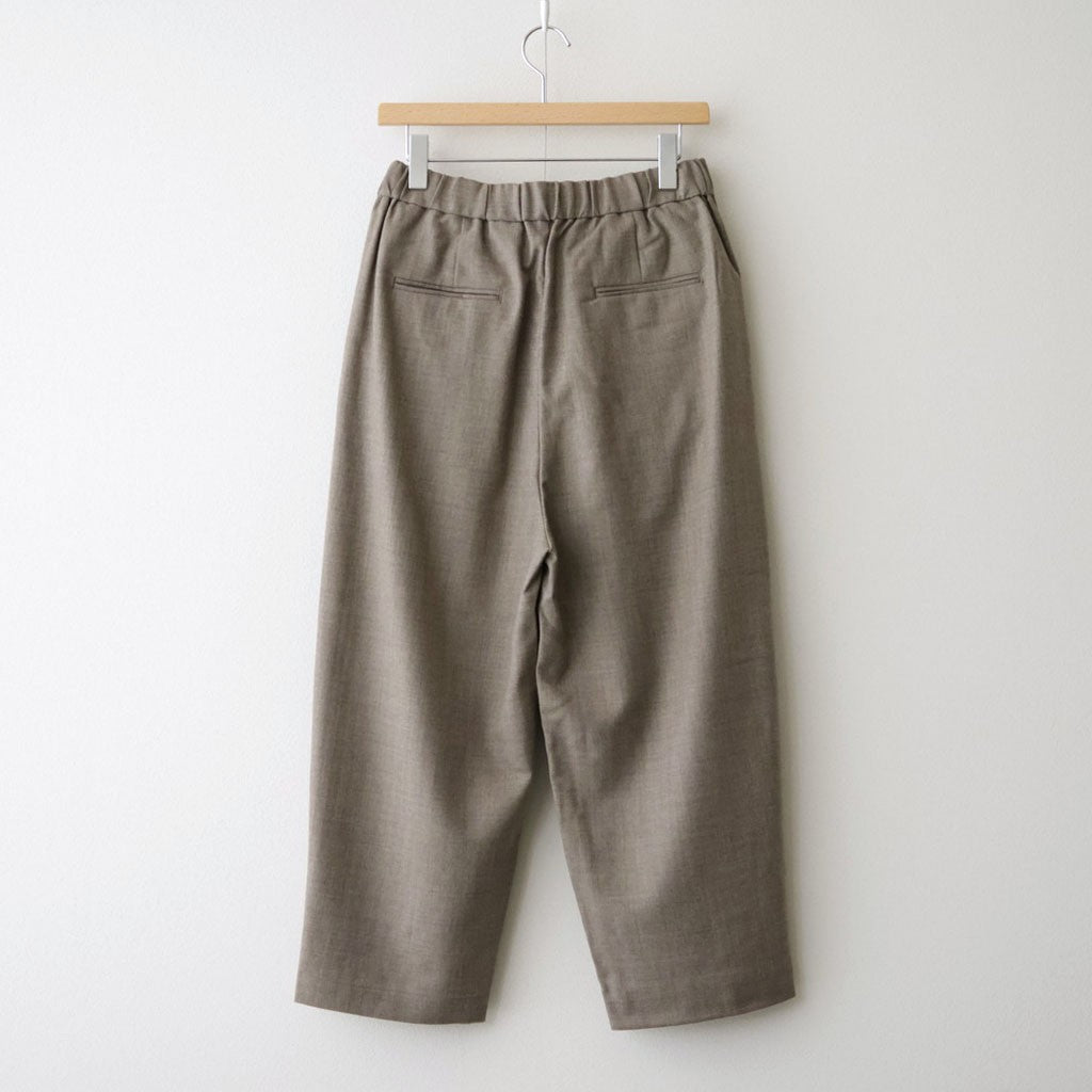 WOOL SERGE 2TUCK TAPERED EASY PANTS #8300 BEIGE [GNMDS2501WS]