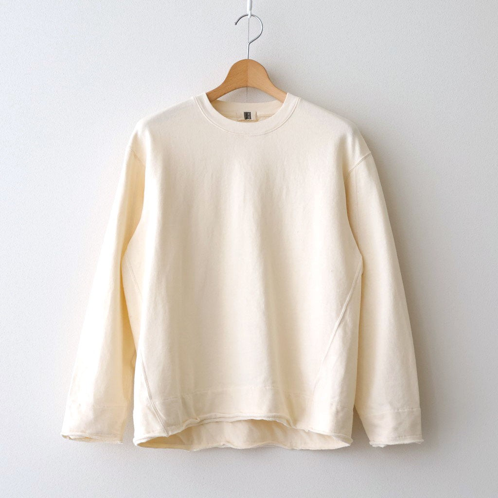 cotton open-end yarn terry sweat shirt #off white [WXSP-UW119]