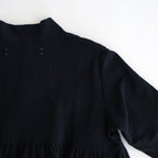 冬の肖像 Funnel neck over blouse #black [TLF-126-sh007-cst]