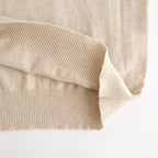 14GG 2PLY PLAIN STITCH COTTON/WOOL/CASHMERE TURTLE NECK PULLOVER #8100 NATURAL [GNSL24541]