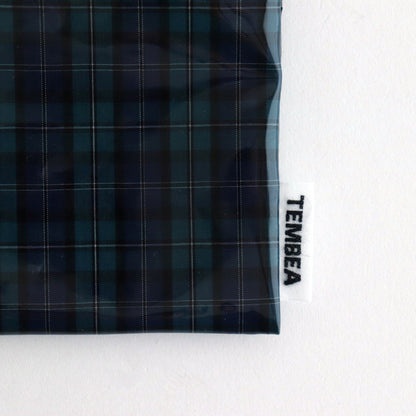 FLAT POUCH SMALL #CHECK NAVY [TMB-2310N]