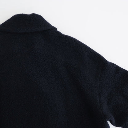 RECYCLE BOA WOOL DOUBLE OVER COAT #3900 NAVY [JNMDS2451]