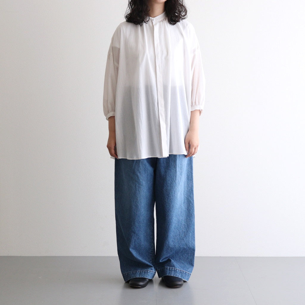 半透明の沈黙 Flare blouse #Off White [TLF-225-sh009-cdv]