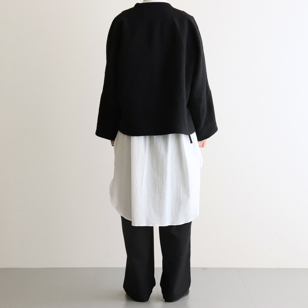 薄氷の汀 Tucked kraplap vest #black [TLF-125-ac001-tp]