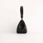 plain gama hand bag-round #black