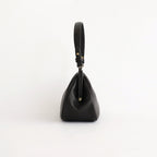 plain gama hand bag-round #black