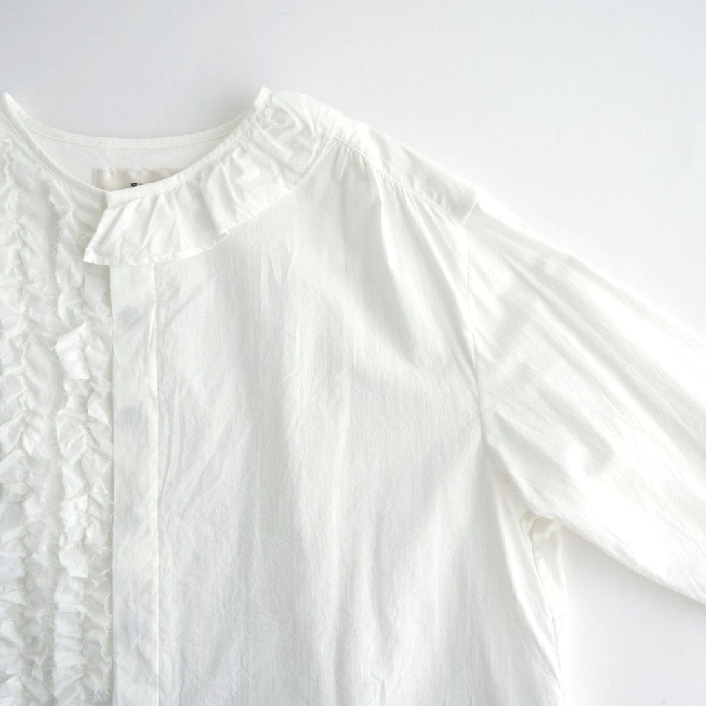 輝きの余白：フリルシャツ #off white [13261-06407]
