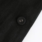 FRILL DECOLATION BUTTON BIB #Black [no.7316]