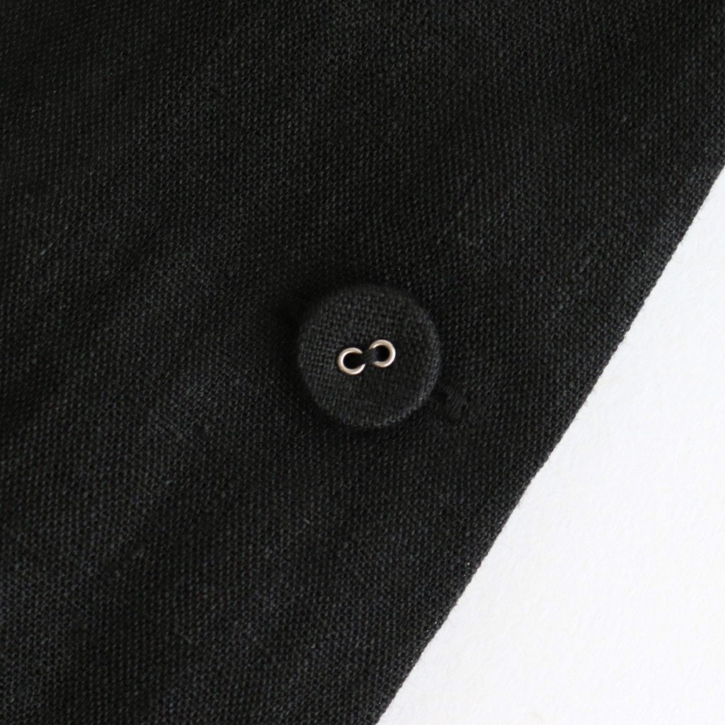 FRILL DECOLATION BUTTON BIB #Black [no.7316]