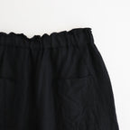 Organic Linen Twill Tuck Easy PT #Black [GT252PT006]