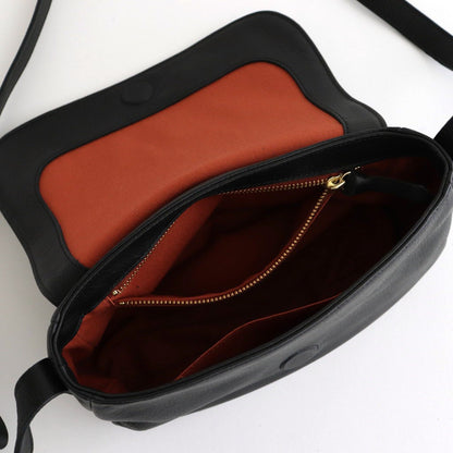 plain shoulder bag #black