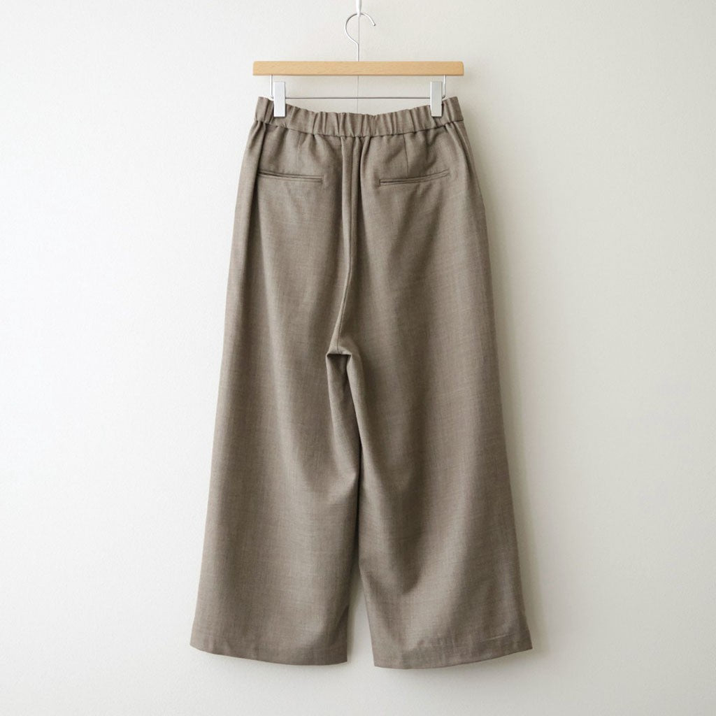 WOOL SERGE 2TUCK WIDE EASY PANTS #8300 BEIGE [GNMDS2502WS]
